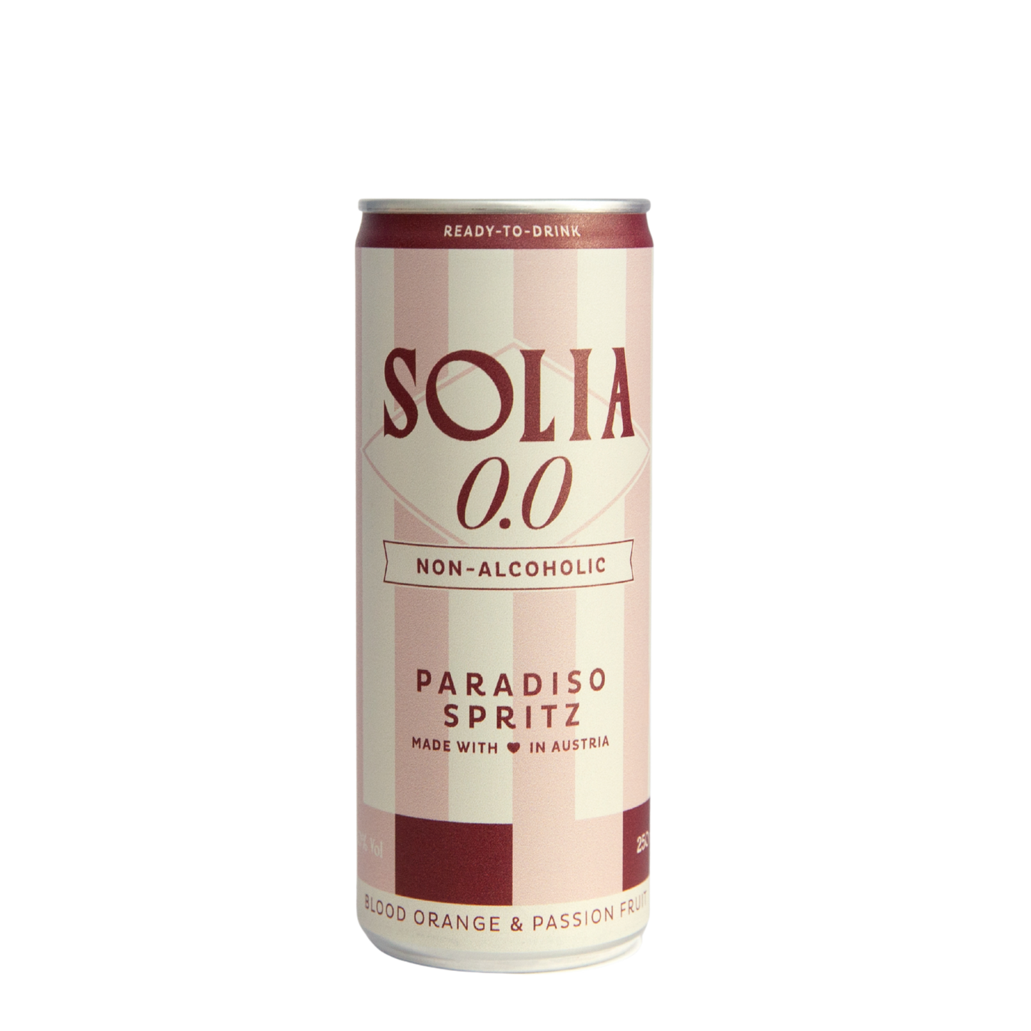 SOLIA 0.0 Paradiso Spritz 0,25-l-Dose Freisteller (transparenter Hintergrund)