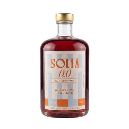 SOLIA 0.0 Aperitivo Italiano 0,5-l-Flasche Freisteller (transparenter Hintergrund)