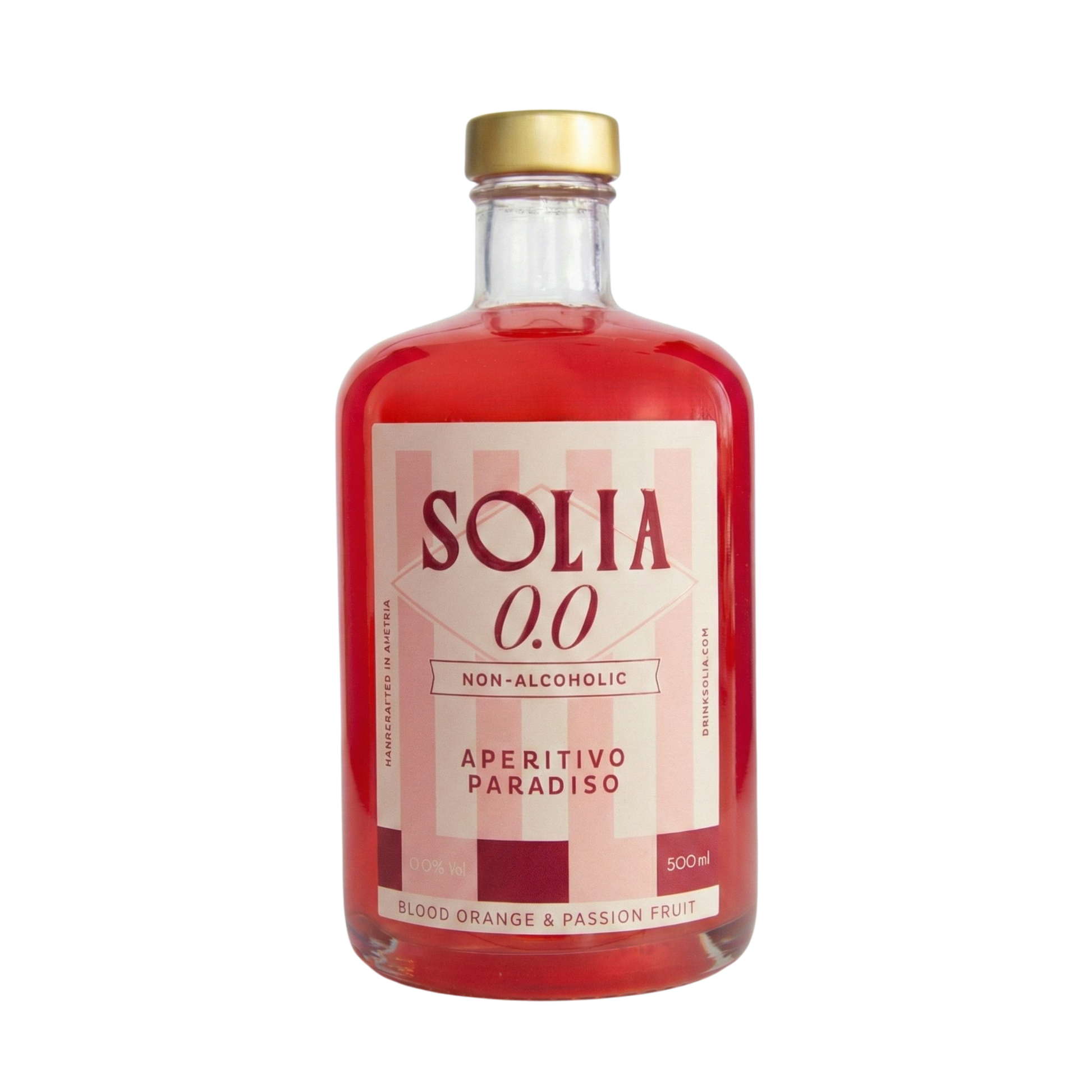 SOLIA 0.0 Aperitivo Paradiso 0,5-l-Flasche Freisteller (transparenter Hintergrund)
