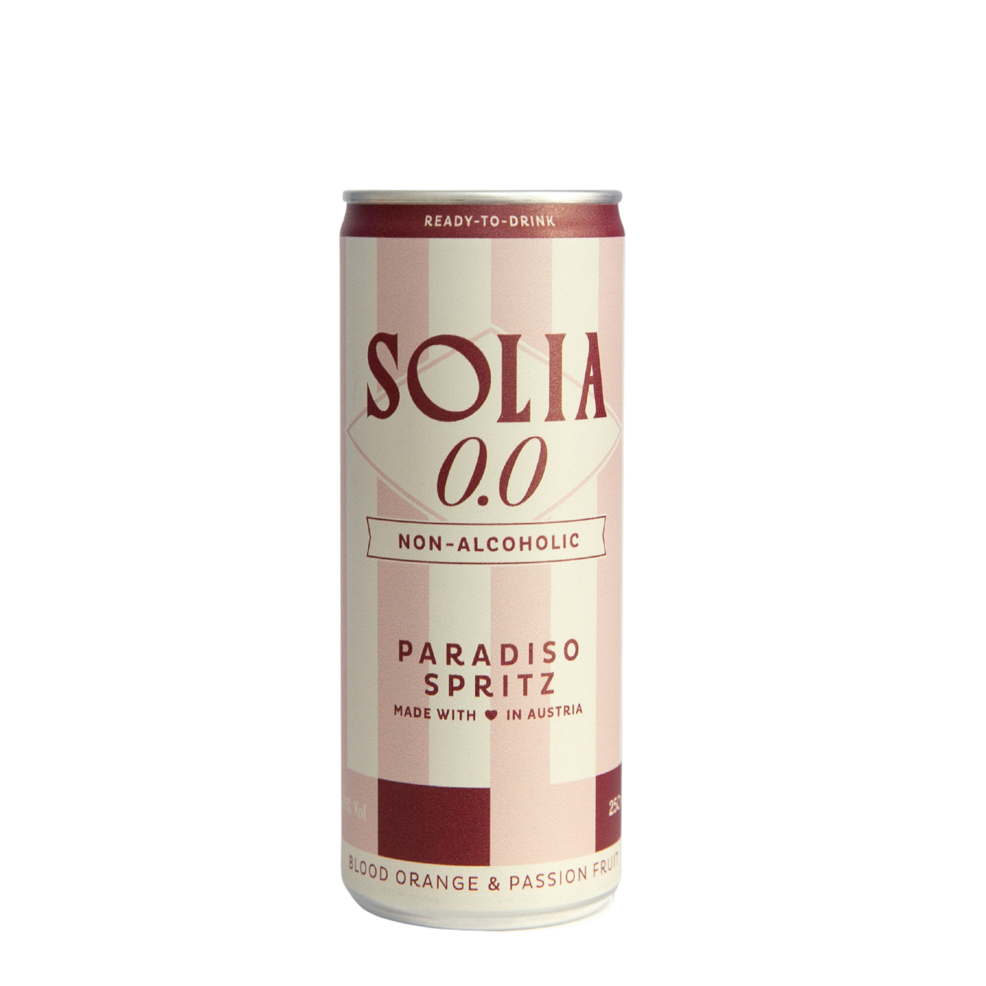 SOLIA 0.0 Paradiso Spritz 0,25-l-Dose Freisteller (transparenter Hintergrund)