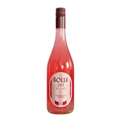 SOLIA 0.0 Paradiso Spritz 0,75-l-Flasche Freisteller (transparenter Hintergrund)